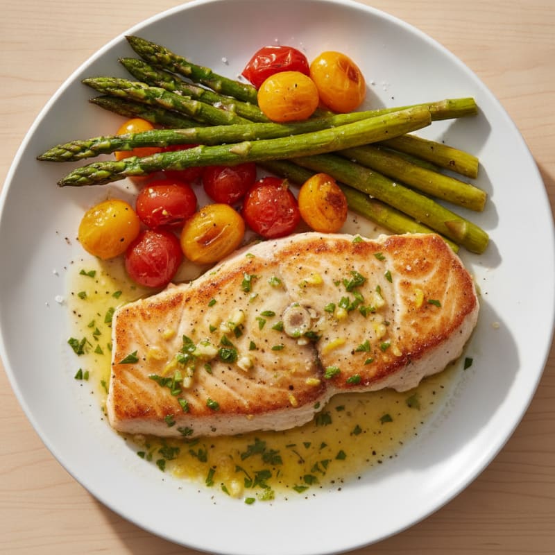 Pan-Seared Swordfish with Lemon-Herb Sauce
