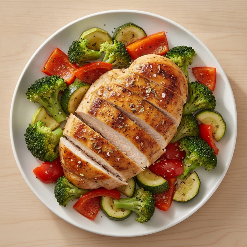 Roasted Chicken with Garden Vegetables