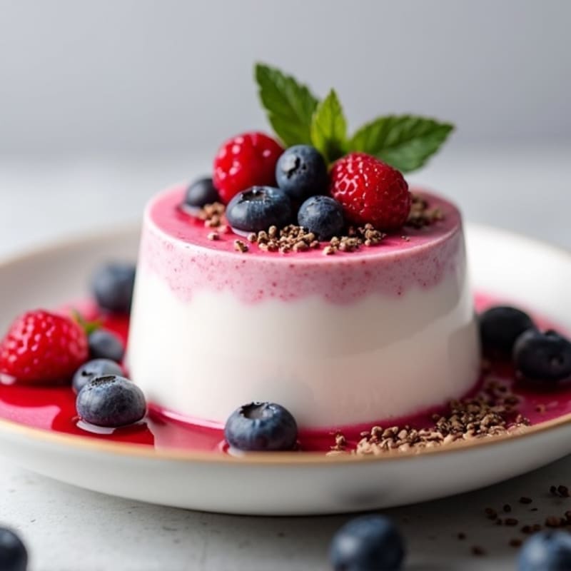 Greek Yogurt Protein Mousse with Berries