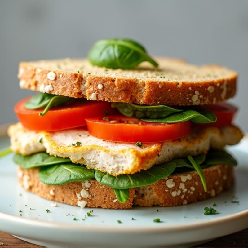 Crispy Whole Wheat Turkey Pesto Sandwich