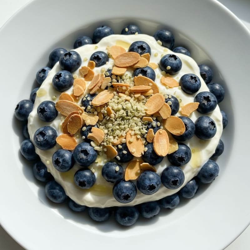 Greek Yogurt Protein Parfait with Berries and Almonds