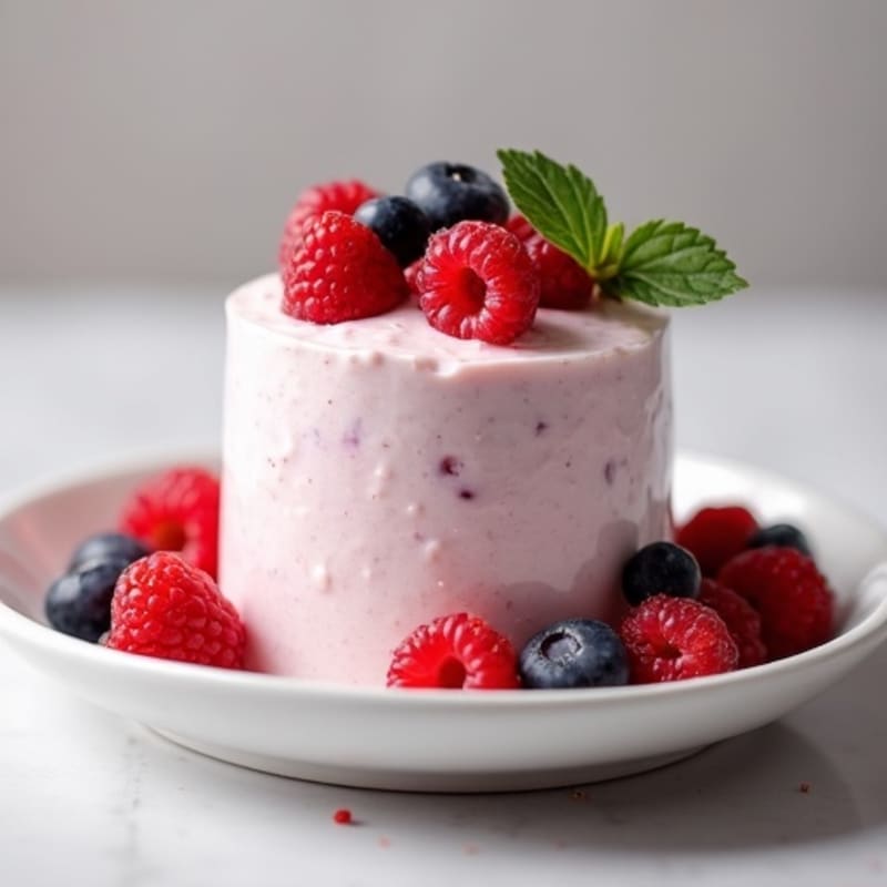 Silky Greek Yogurt Protein Mousse with Mixed Berries