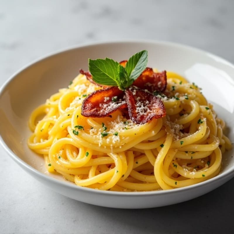 Creamy Turkey Bacon Spaghetti Squash Carbonara