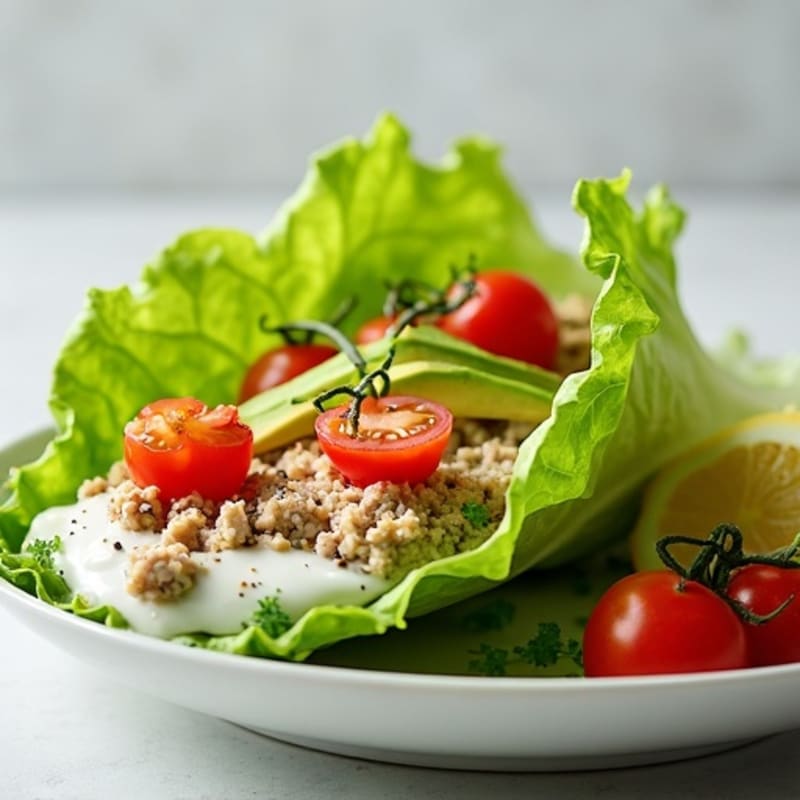 Creamy Avocado Turkey Lettuce Wrap