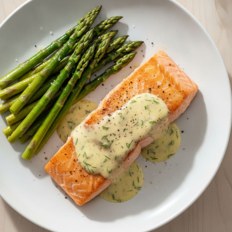 Pan-Seared Salmon with Lemon-Dill Sauce