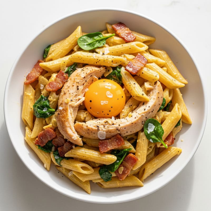 Creamy Pancetta Carbonara with Silky Egg Yolk