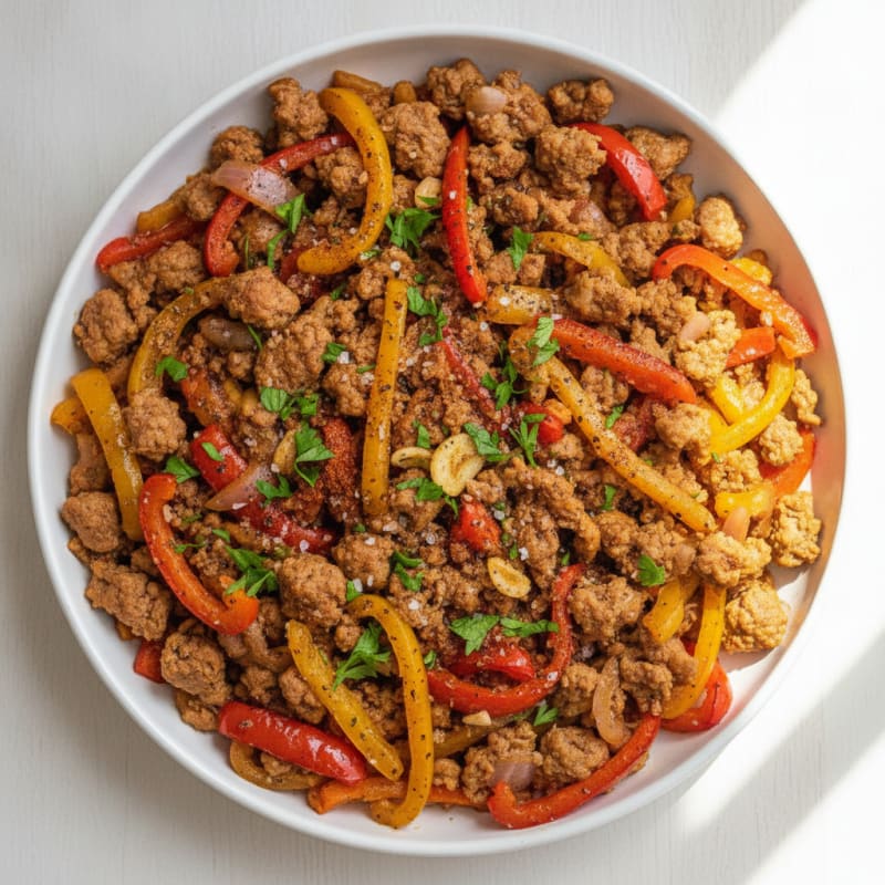 Ground Turkey & Bell Pepper Skillet