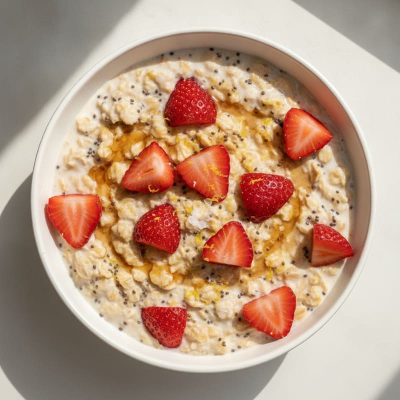 Strawberry Shortcake Overnight Oats