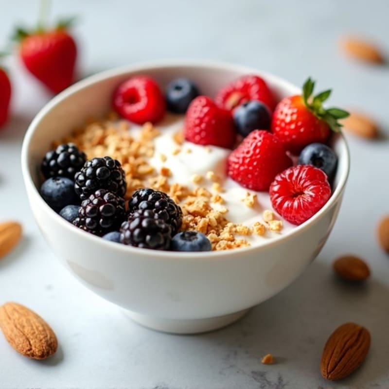Greek Yogurt Bowl with Berries and Almond Butter