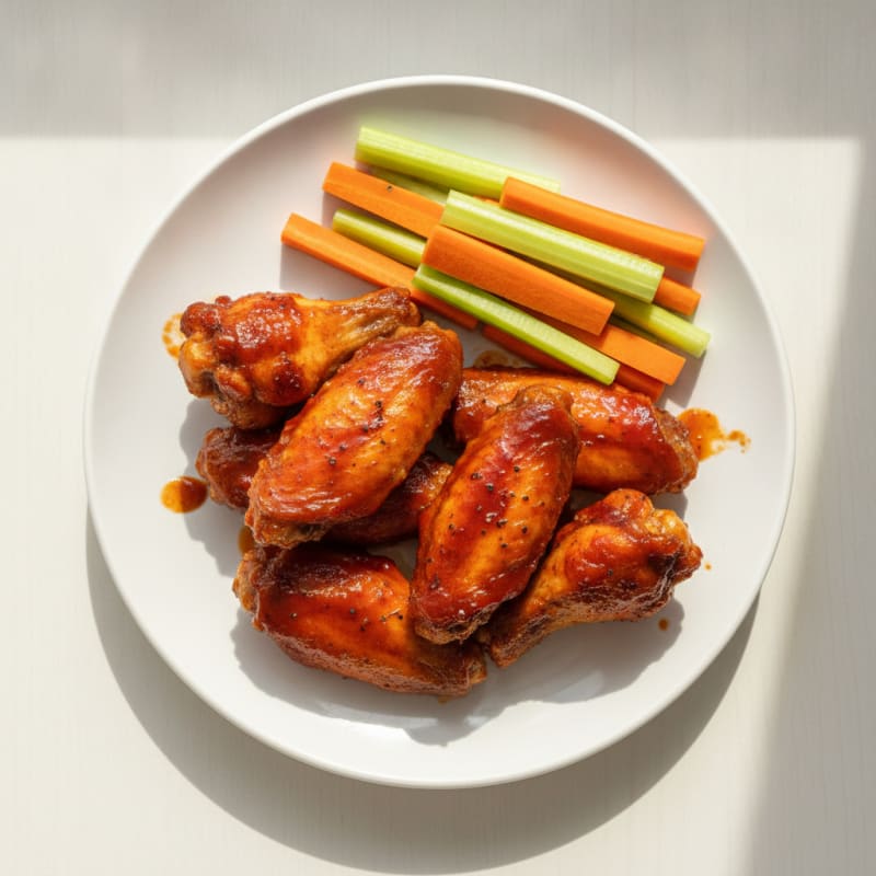Spicy BBQ Glazed Chicken Wings