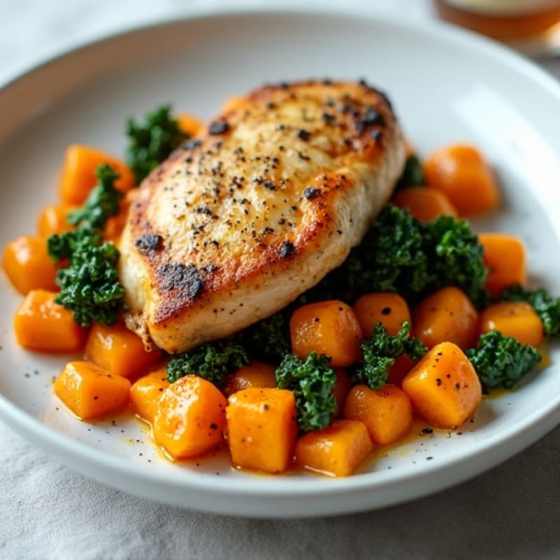 Sweet Potato Gnocchi with Roasted Chicken and Crispy Kale