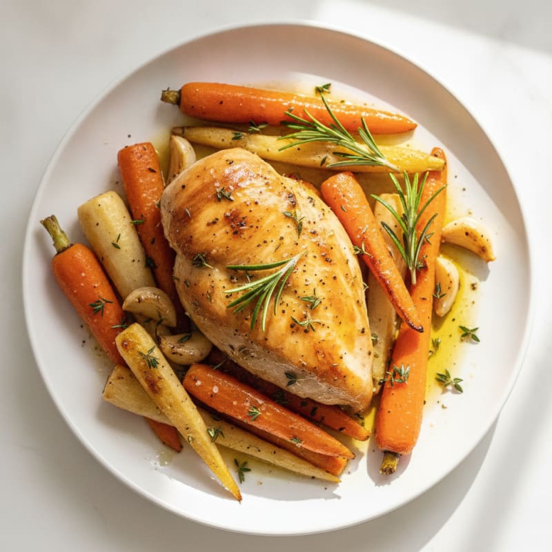 Herb-Roasted Chicken Breast with Root Vegetables