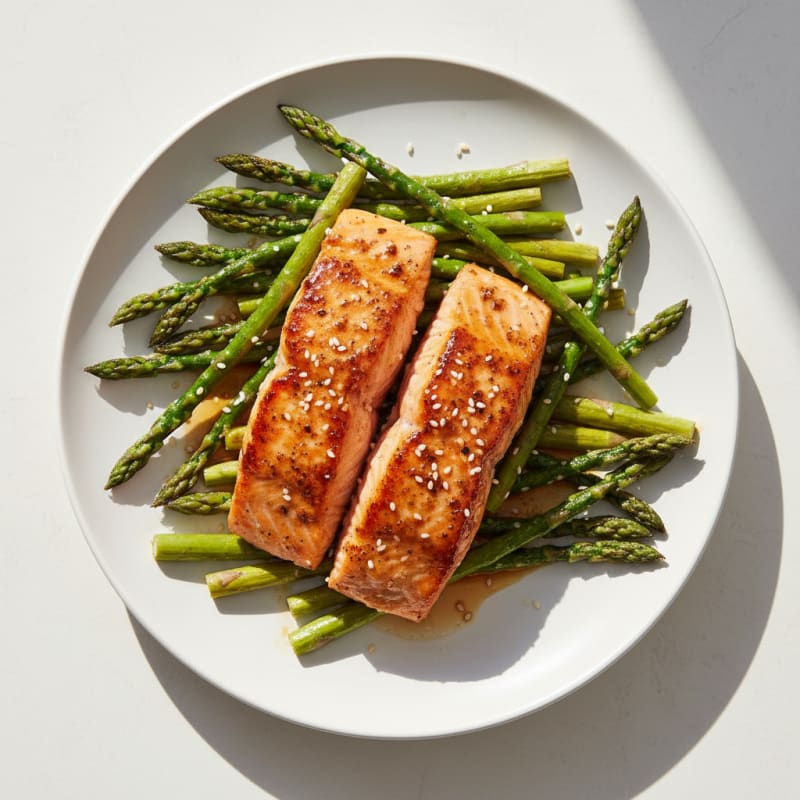 Teriyaki Glazed Salmon with Roasted Asparagus