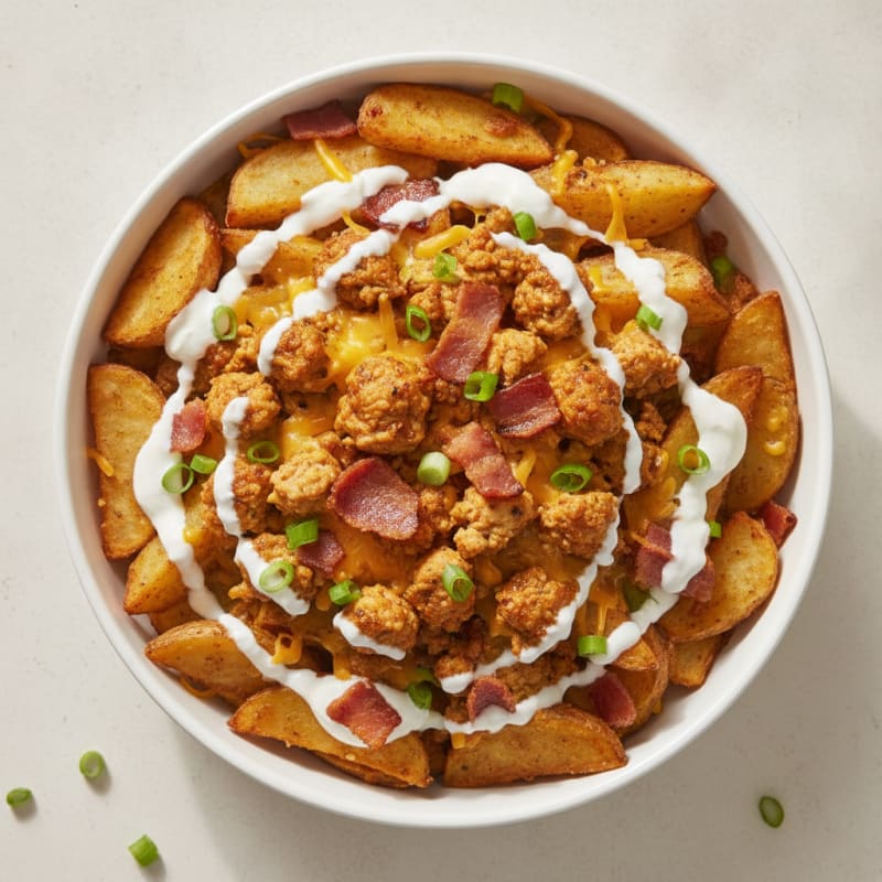 Clean Loaded Bacon Cheese Fries