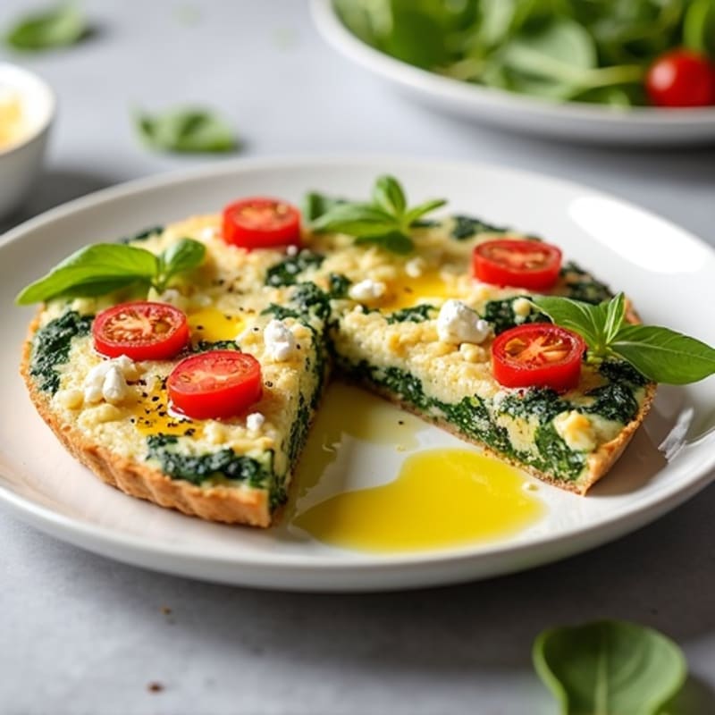 Protein-Packed Spinach and Feta Egg White Frittata