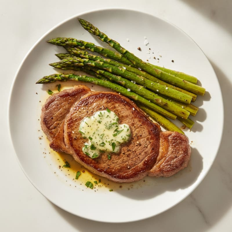 Pan-Seared Steak with Garlic Herb Butter