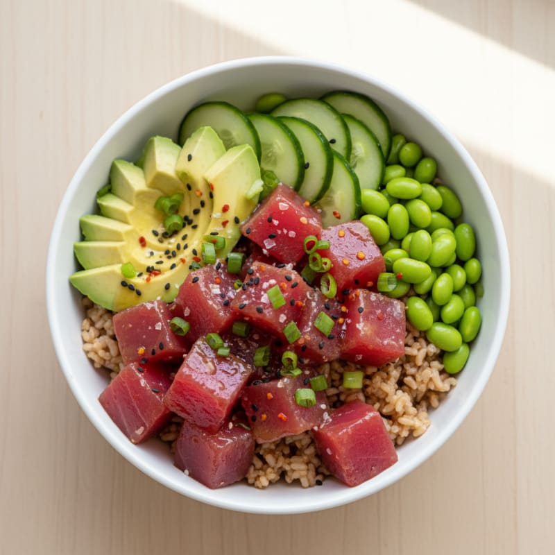 Ahi Tuna Hawaiian Poke Bowl