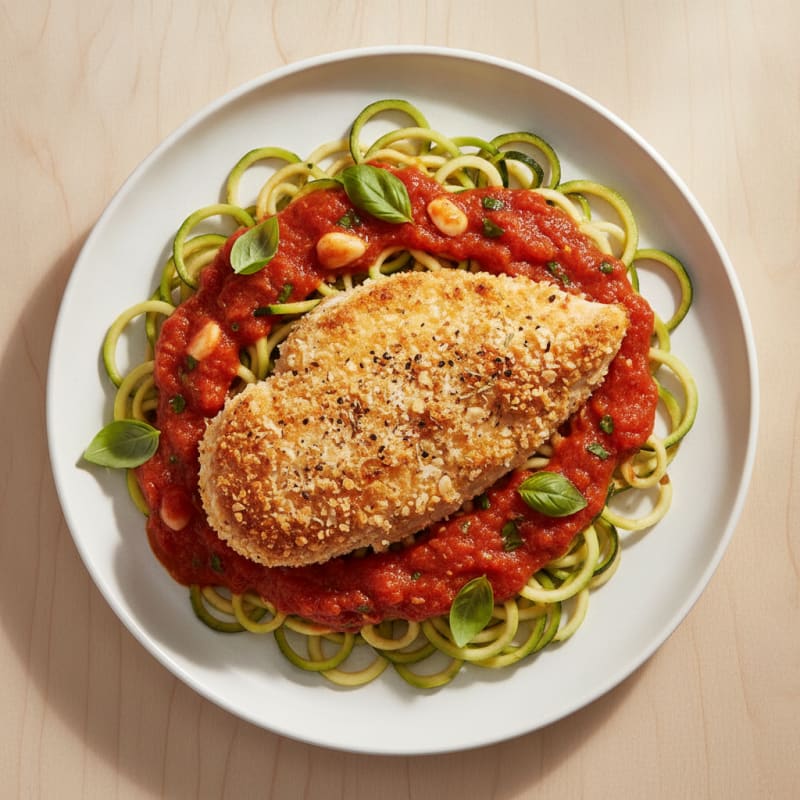 Parmesan-Crusted Chicken with Marinara