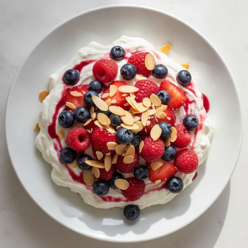 Greek Yogurt Protein Mousse with Berries