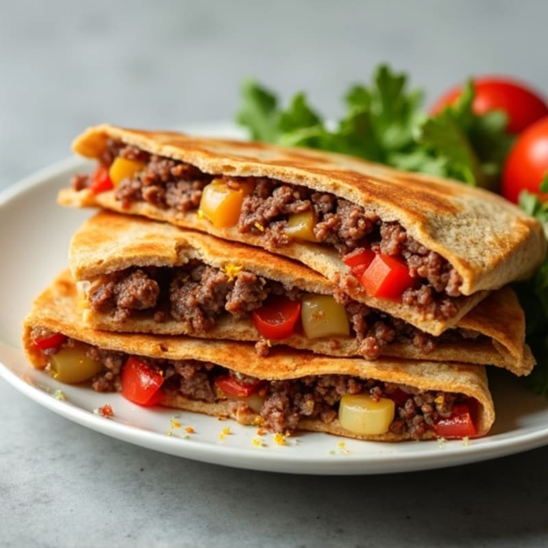 Crispy Lean Steak and Veggie Whole Wheat Quesadillas