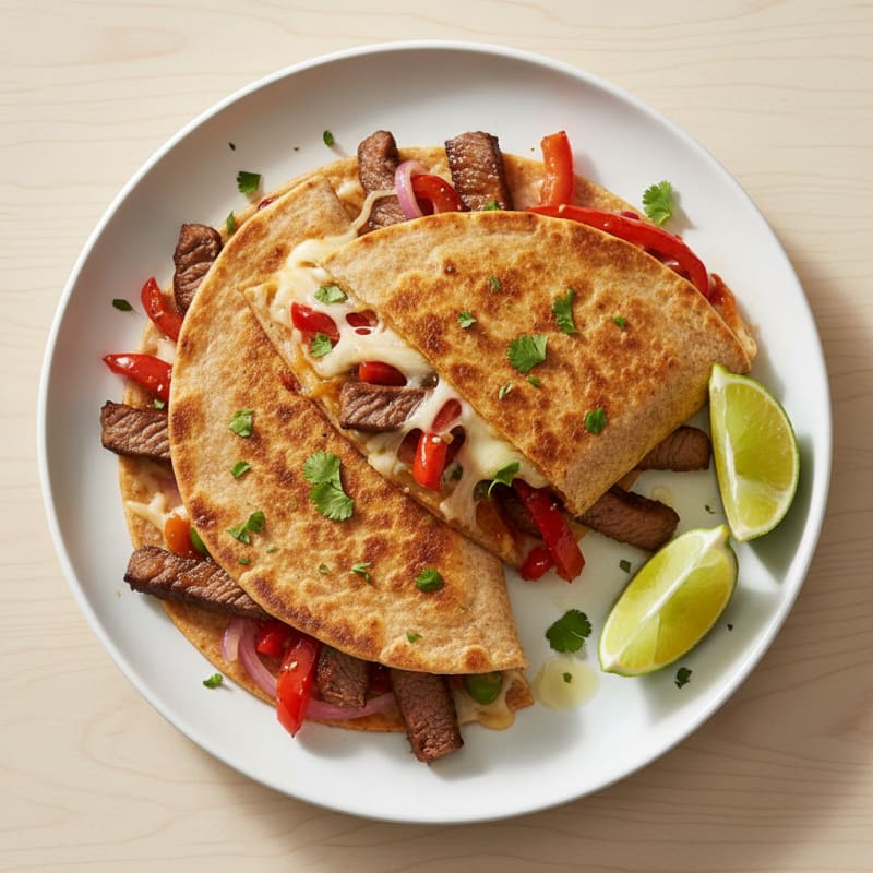 Crispy Chili-Lime Steak Quesadillas