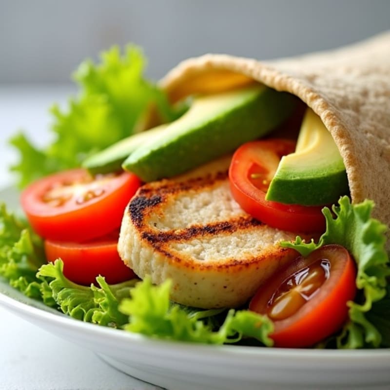 Grilled Chicken and Fresh Veggie Wrap