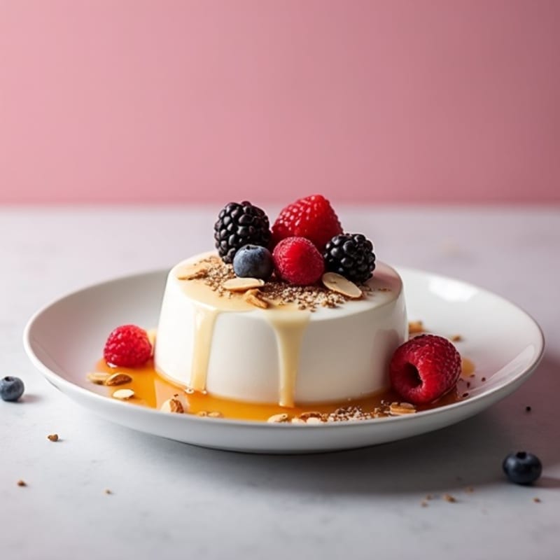 Silky Greek Yogurt Protein Mousse with Berries