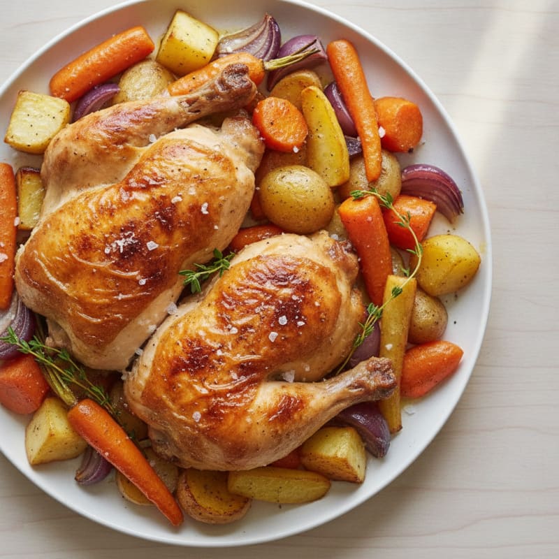 Rotisserie Chicken with Roasted Vegetables