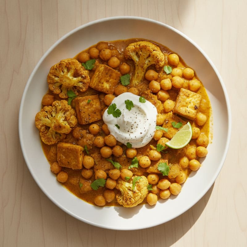 Roasted Vegetable and Chickpea Curry