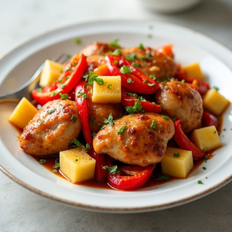 Sheet Pan Sweet and Sour Chicken with Roasted Vegetables