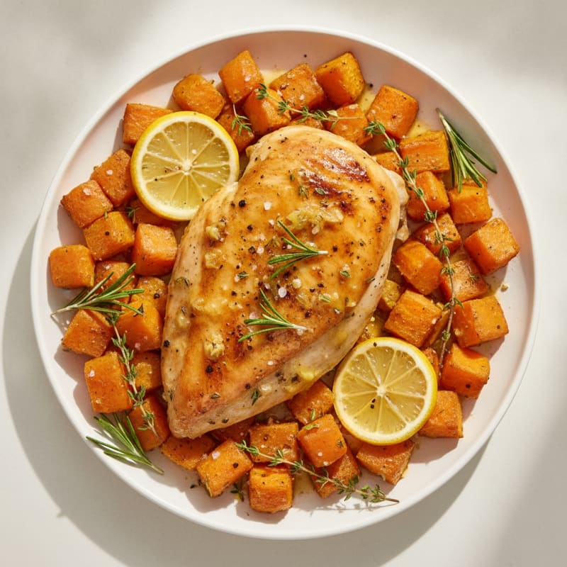Lemon-Herb Roasted Chicken with Root Vegetables