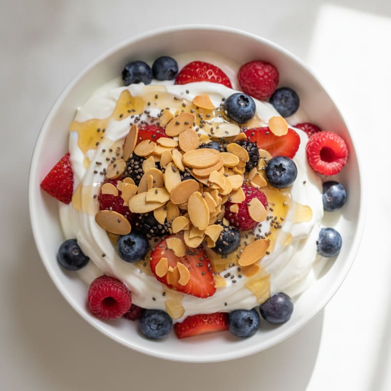 Creamy Greek Yogurt Protein Parfait with Mixed Berries