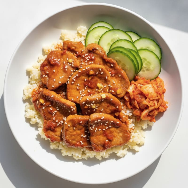 Spicy Gochujang Pork Belly Bowl
