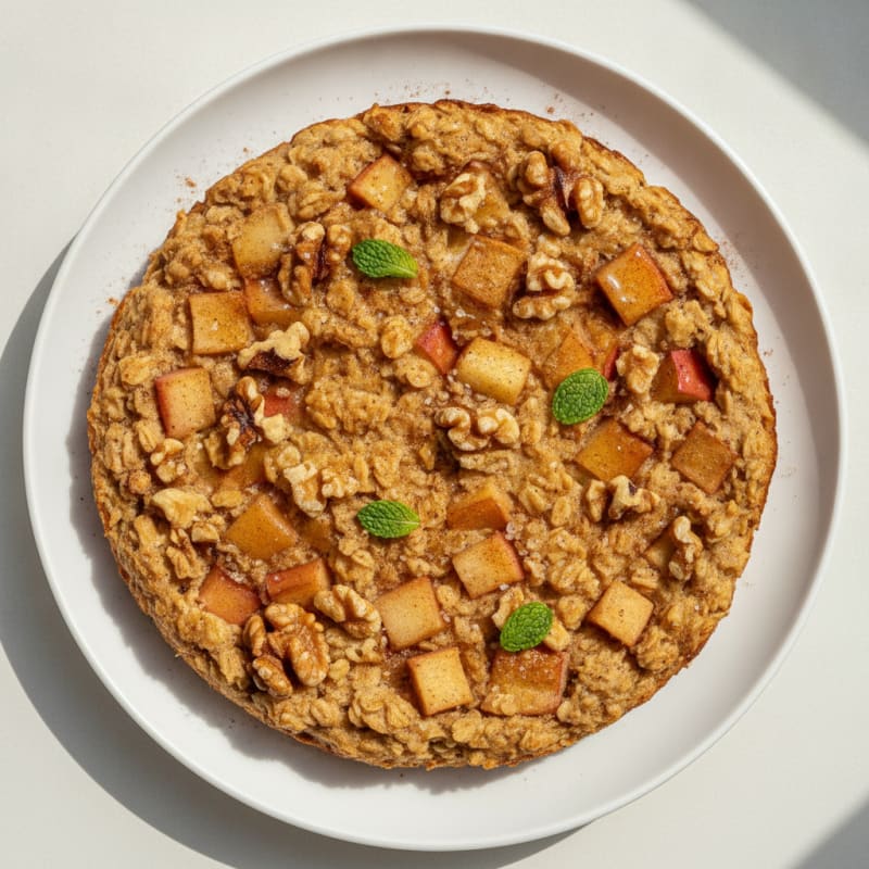 Baked Apple Cinnamon Oatmeal with Toasted Nuts