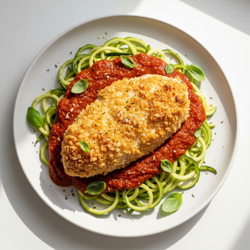 Parmesan-Crusted Chicken with Marinara Sauce