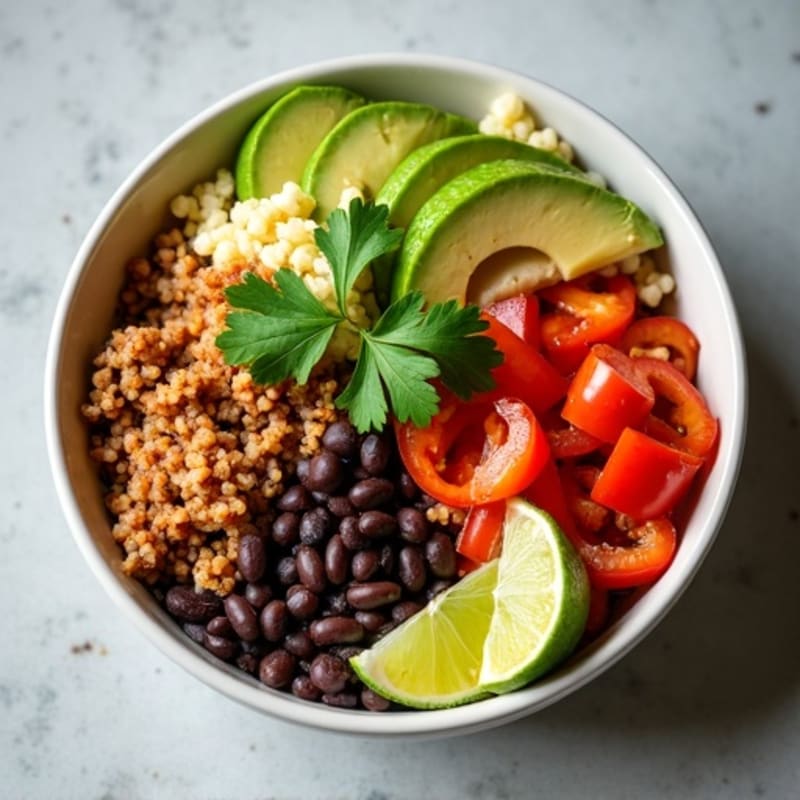 Lean Turkey Taco Bowl with Cilantro-Lime Cauliflower Rice