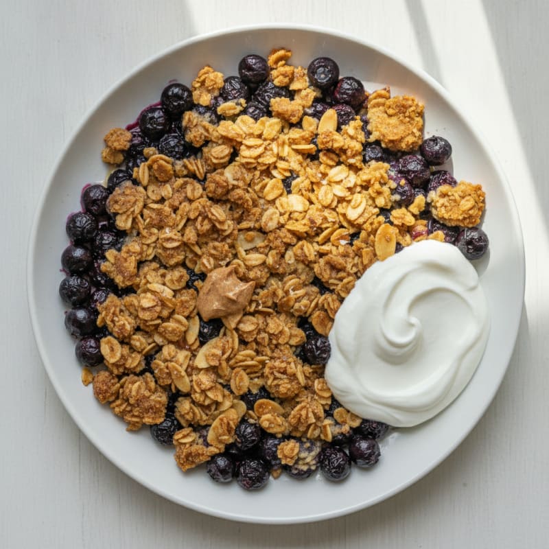 Blueberry-Almond Crumble with Oat Topping