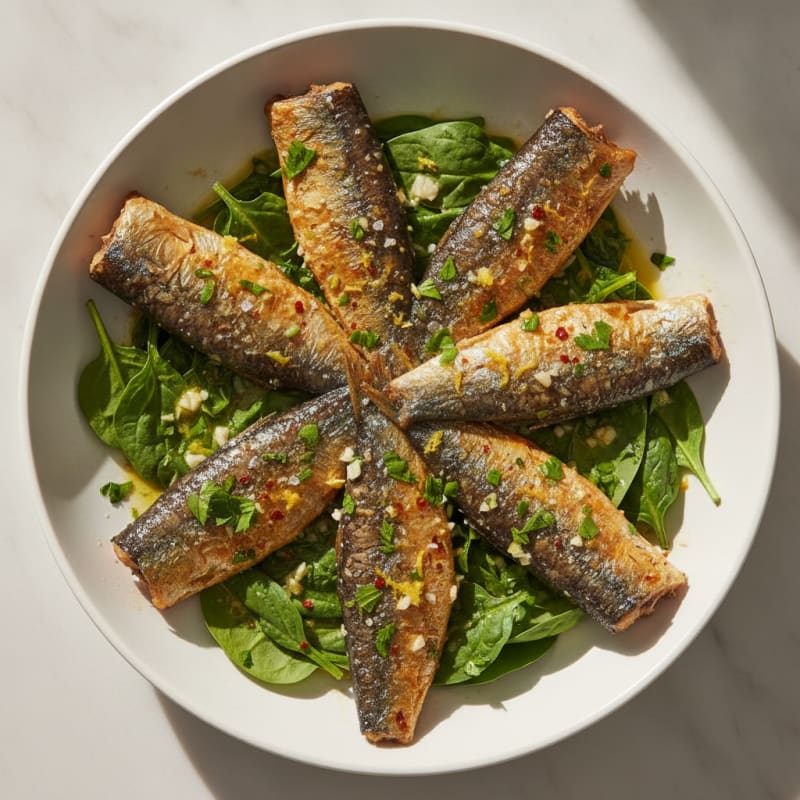 Pan-Seared Sardines with Lemon-Herb Gremolata