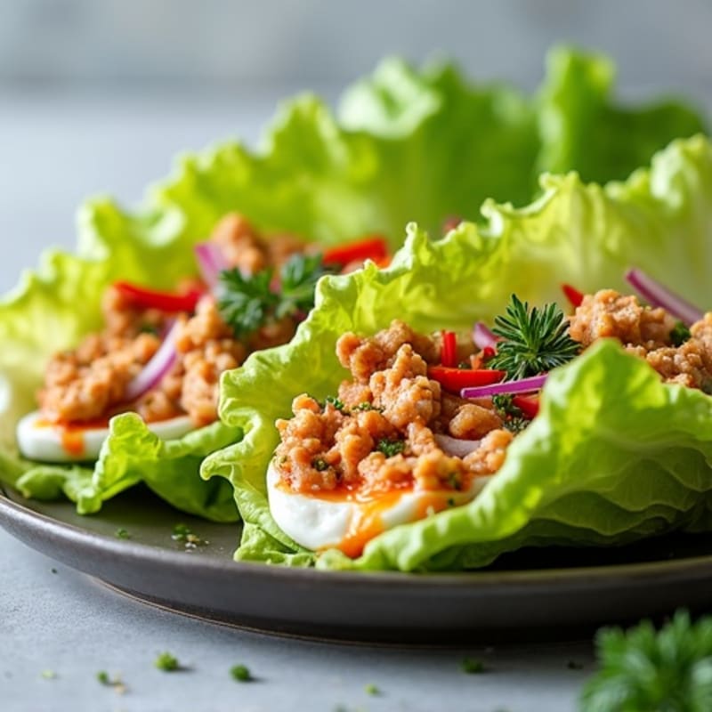 Crispy Spicy Tuna Lettuce Wraps