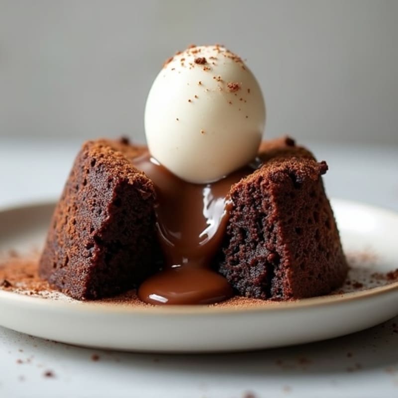 Protein-Rich Dark Chocolate Lava Cake