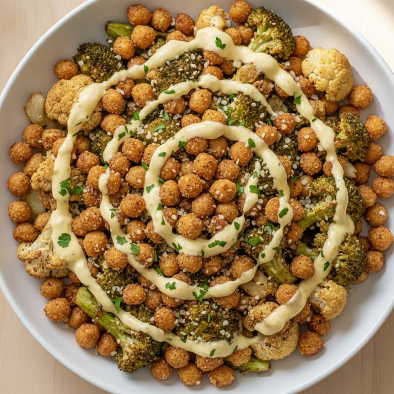 Roasted Vegetable and Chickpea Bowl