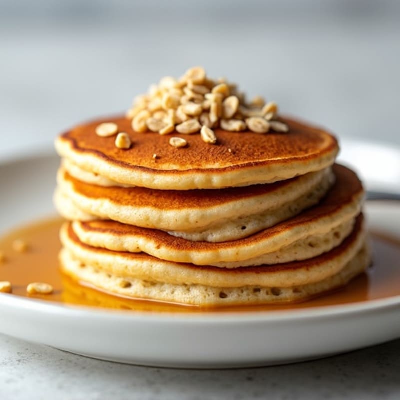 Fluffy Egg White Oatmeal Protein Pancakes