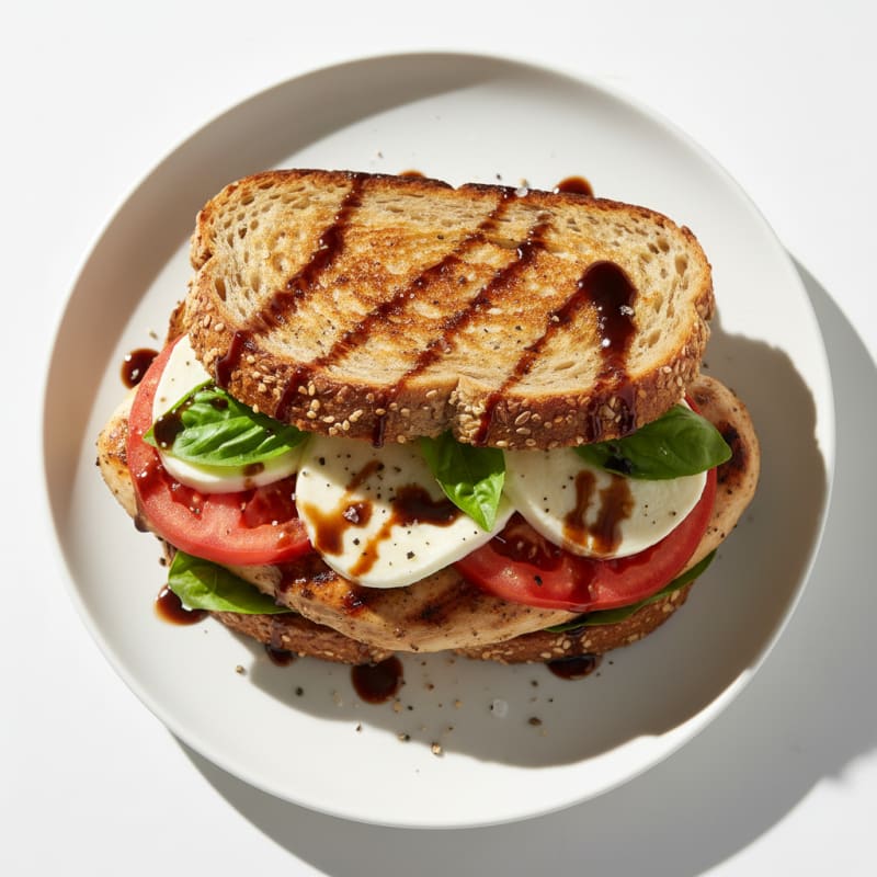 Grilled Caprese Sandwich with Balsamic Glaze