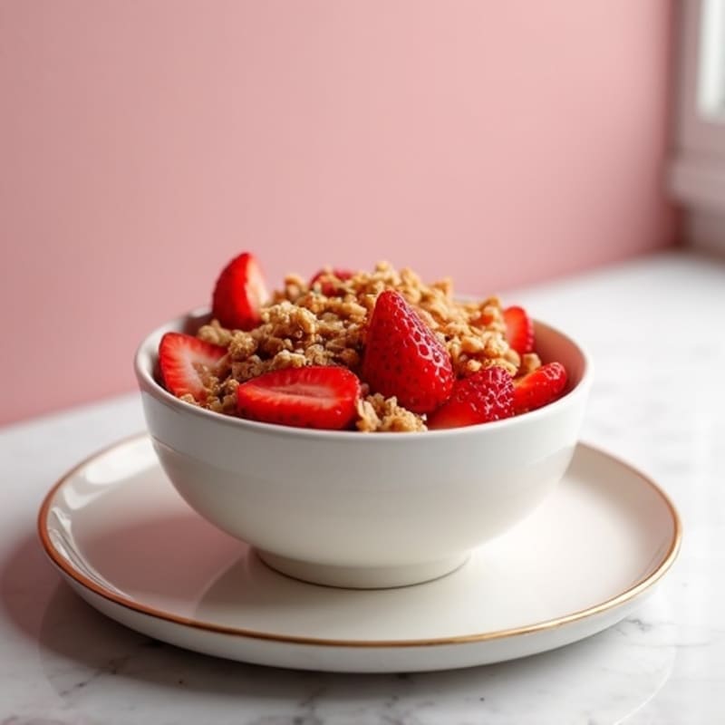 Protein-Packed Greek Yogurt Strawberry Shortcake Bowl