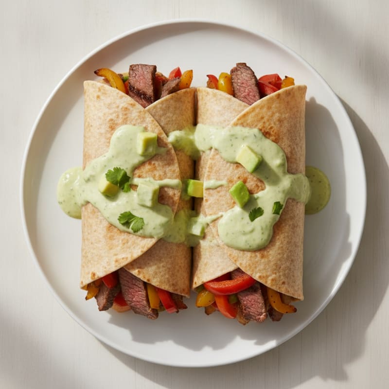 Savory Steak and Bell Pepper Burritos