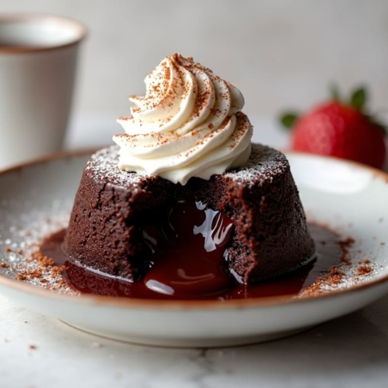 Protein-Rich Dark Chocolate Lava Cake