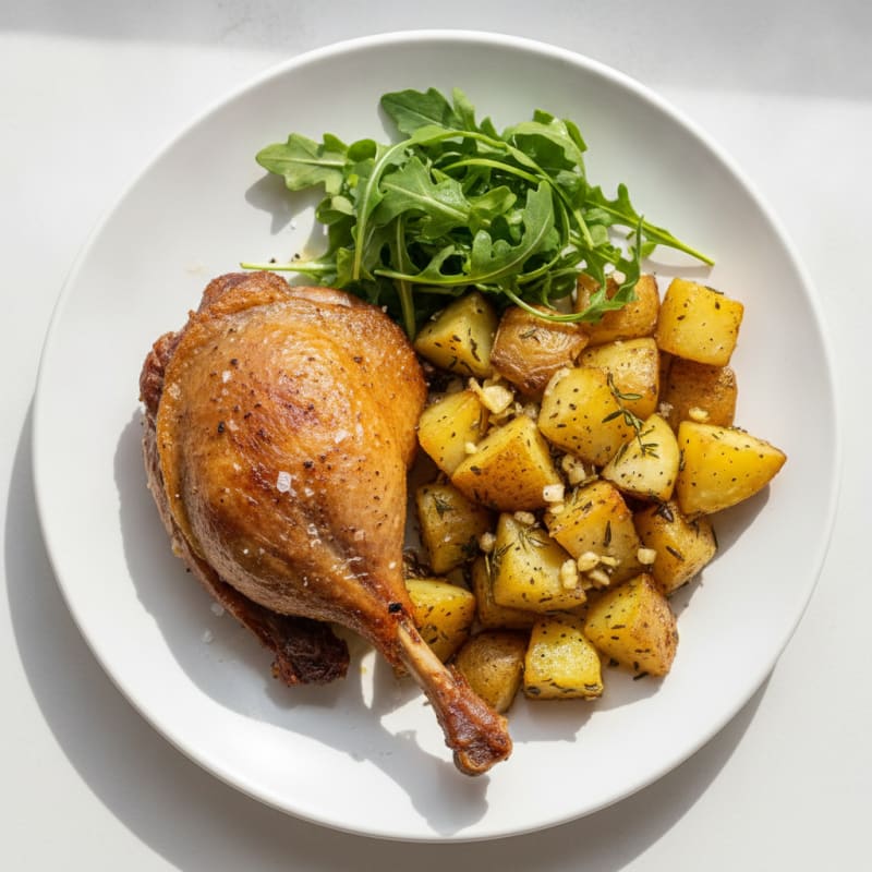 Duck Confit with Herb-Roasted Potatoes