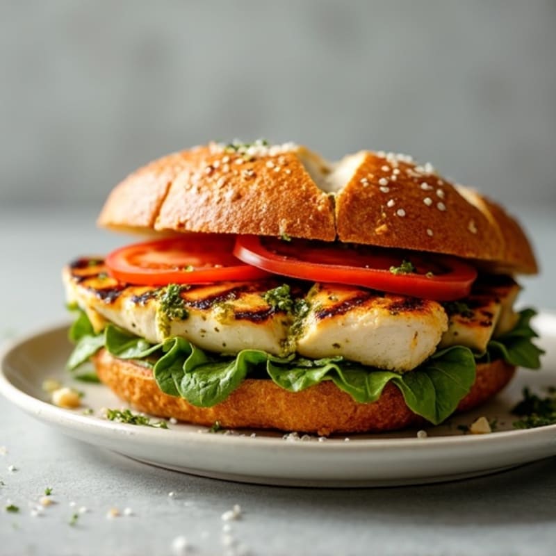 Grilled Chicken Fresh Pesto Sandwich