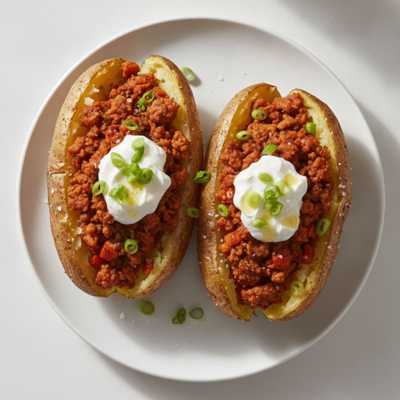 Loaded Baked Potatoes with Savory Toppings