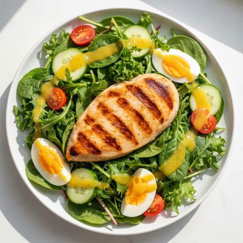 Grilled Chicken Breast with Mixed Greens and Citrus Vinaigrette